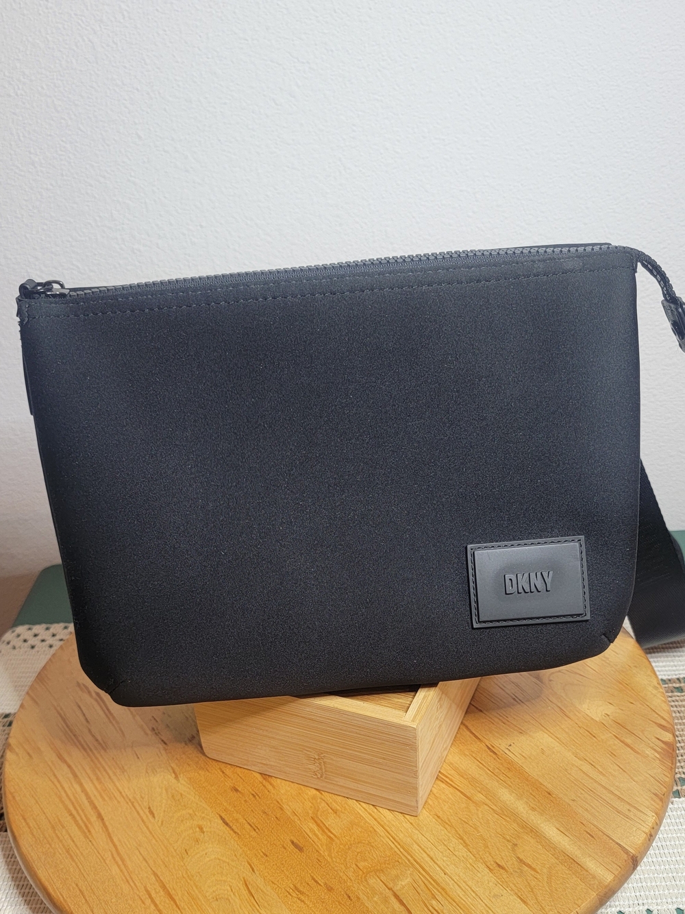 DKNY Black Purse with Logo Patch